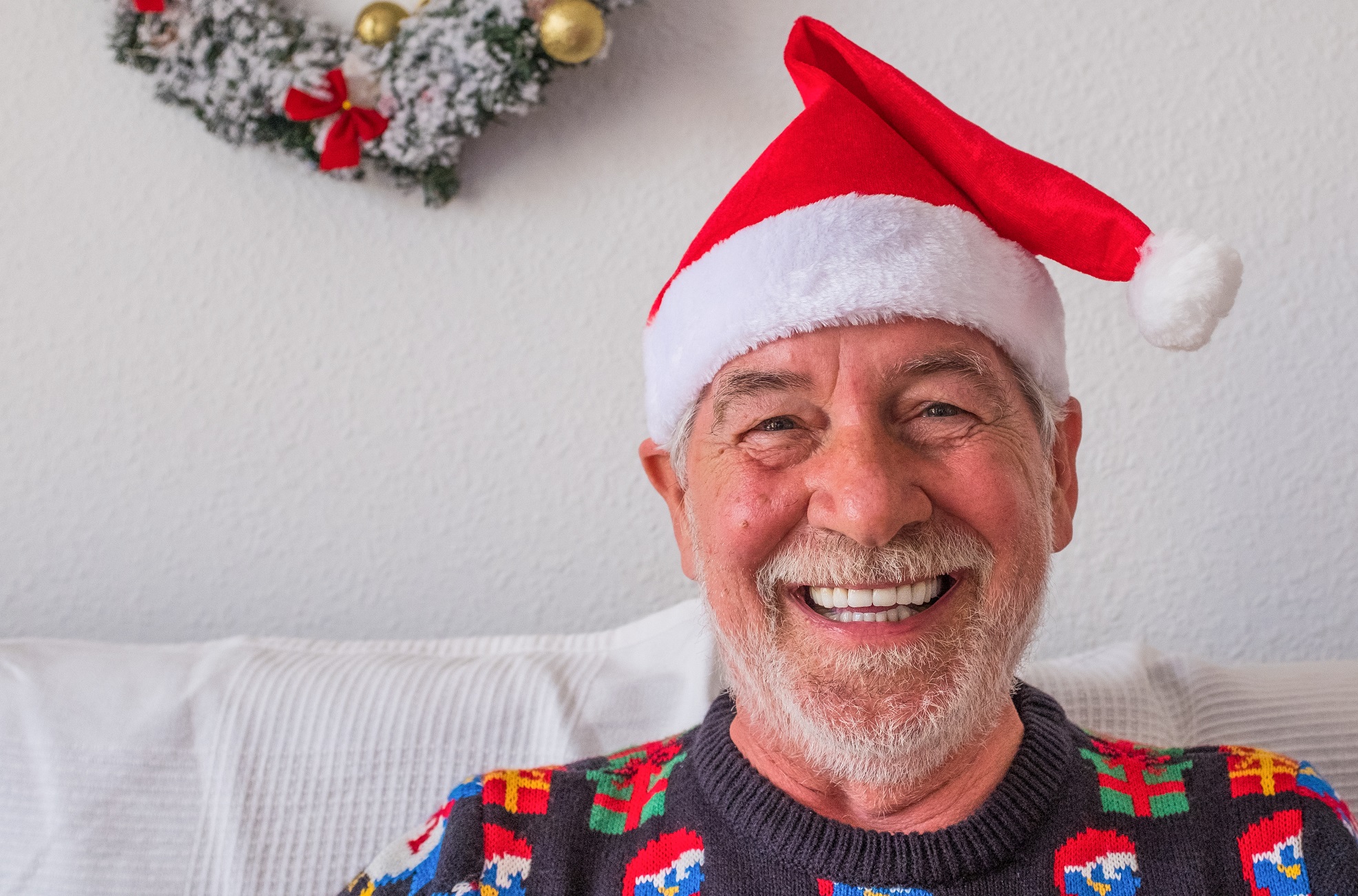 Alabare Christmas man smiling at home homeless, rough sleepers, homeless veterans, learning disabilities, drop-in homeless service